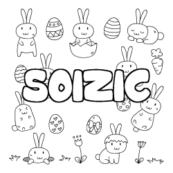 Coloración del nombre SOIZIC - decorado Pascua