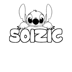 Coloración del nombre SOIZIC - decorado Stitch