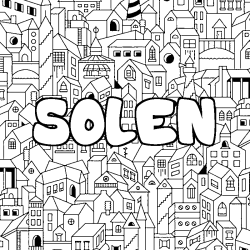 Coloración del nombre SOLEN - decorado ciudad