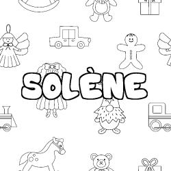 Coloración del nombre SOLÈNE - decorado juguetes