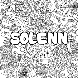 Coloración del nombre SOLENN - decorado mandala de frutas