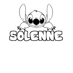 Coloración del nombre SOLENNE - decorado Stitch