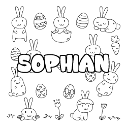 Coloración del nombre SOPHIAN - decorado Pascua