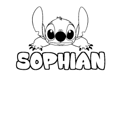 Coloración del nombre SOPHIAN - decorado Stitch