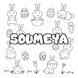 Coloración del nombre SOUMEYA - decorado Pascua