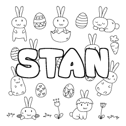 Coloración del nombre STAN - decorado Pascua