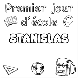 Coloración del nombre STANISLAS - decorado primer día de escuela