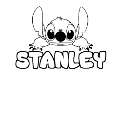 Coloración del nombre STANLEY - decorado Stitch