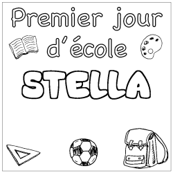 Coloración del nombre STELLA - decorado primer día de escuela