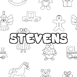 Coloración del nombre STEVENS - decorado juguetes