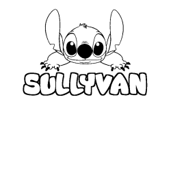 Coloración del nombre SULLYVAN - decorado Stitch