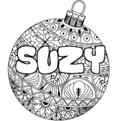 Coloración del nombre SUZY - decorado bola de Navidad