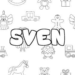 Coloración del nombre SVEN - decorado juguetes