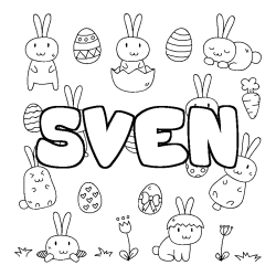 Coloración del nombre SVEN - decorado Pascua