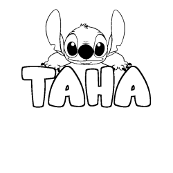 Dibujo para colorear TAHA - decorado Stitch