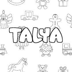 Coloración del nombre TALYA - decorado juguetes