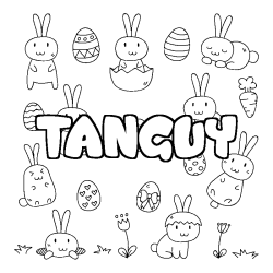 Dibujo para colorear TANGUY - decorado Pascua