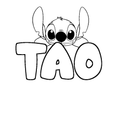 Dibujo para colorear TAO - decorado Stitch