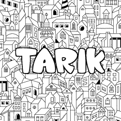 Dibujo para colorear TARIK - decorado ciudad