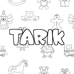 Dibujo para colorear TARIK - decorado juguetes