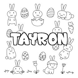 Dibujo para colorear TAYRON - decorado Pascua