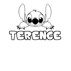 Dibujo para colorear TERENCE - decorado Stitch