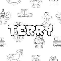 Coloración del nombre TERRY - decorado juguetes