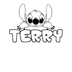 Dibujo para colorear TERRY - decorado Stitch