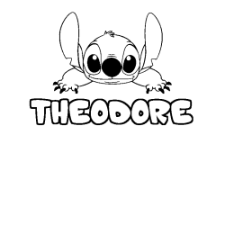 Dibujo para colorear THEODORE - decorado Stitch