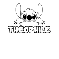 Dibujo para colorear TH&Eacute;OPHILE - decorado Stitch