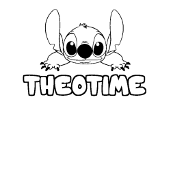 Coloración del nombre THEOTIME - decorado Stitch