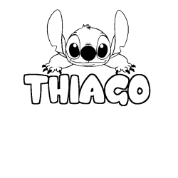 Coloración del nombre THIAGO - decorado Stitch