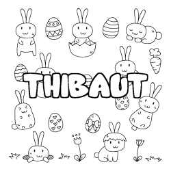 Dibujo para colorear THIBAUT - decorado Pascua