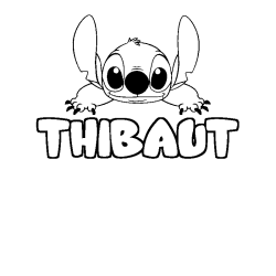 Dibujo para colorear THIBAUT - decorado Stitch