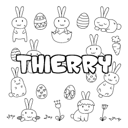 Dibujo para colorear THIERRY - decorado Pascua