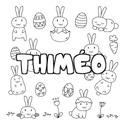 Dibujo para colorear THIM&Eacute;O - decorado Pascua