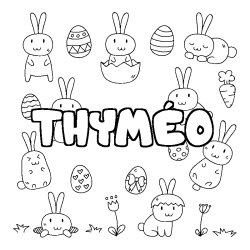 Dibujo para colorear THYM&Eacute;O - decorado Pascua