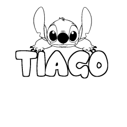 Dibujo para colorear TIAGO - decorado Stitch