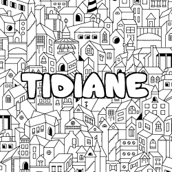 Dibujo para colorear TIDIANE - decorado ciudad