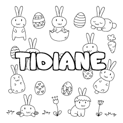 Dibujo para colorear TIDIANE - decorado Pascua