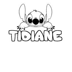 Dibujo para colorear TIDIANE - decorado Stitch