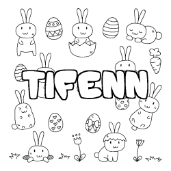 Coloración del nombre TIFENN - decorado Pascua