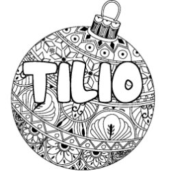 Coloración del nombre TILIO - decorado bola de Navidad