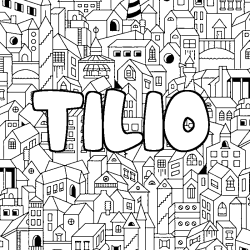 Coloración del nombre TILIO - decorado ciudad