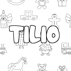 Coloración del nombre TILIO - decorado juguetes