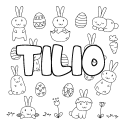 Dibujo para colorear TILIO - decorado Pascua