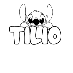 Dibujo para colorear TILIO - decorado Stitch