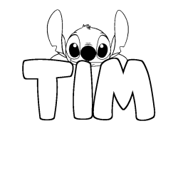 Dibujo para colorear TIM - decorado Stitch