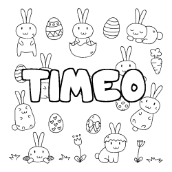 Dibujo para colorear TIMEO - decorado Pascua