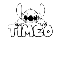 Dibujo para colorear TIMEO - decorado Stitch